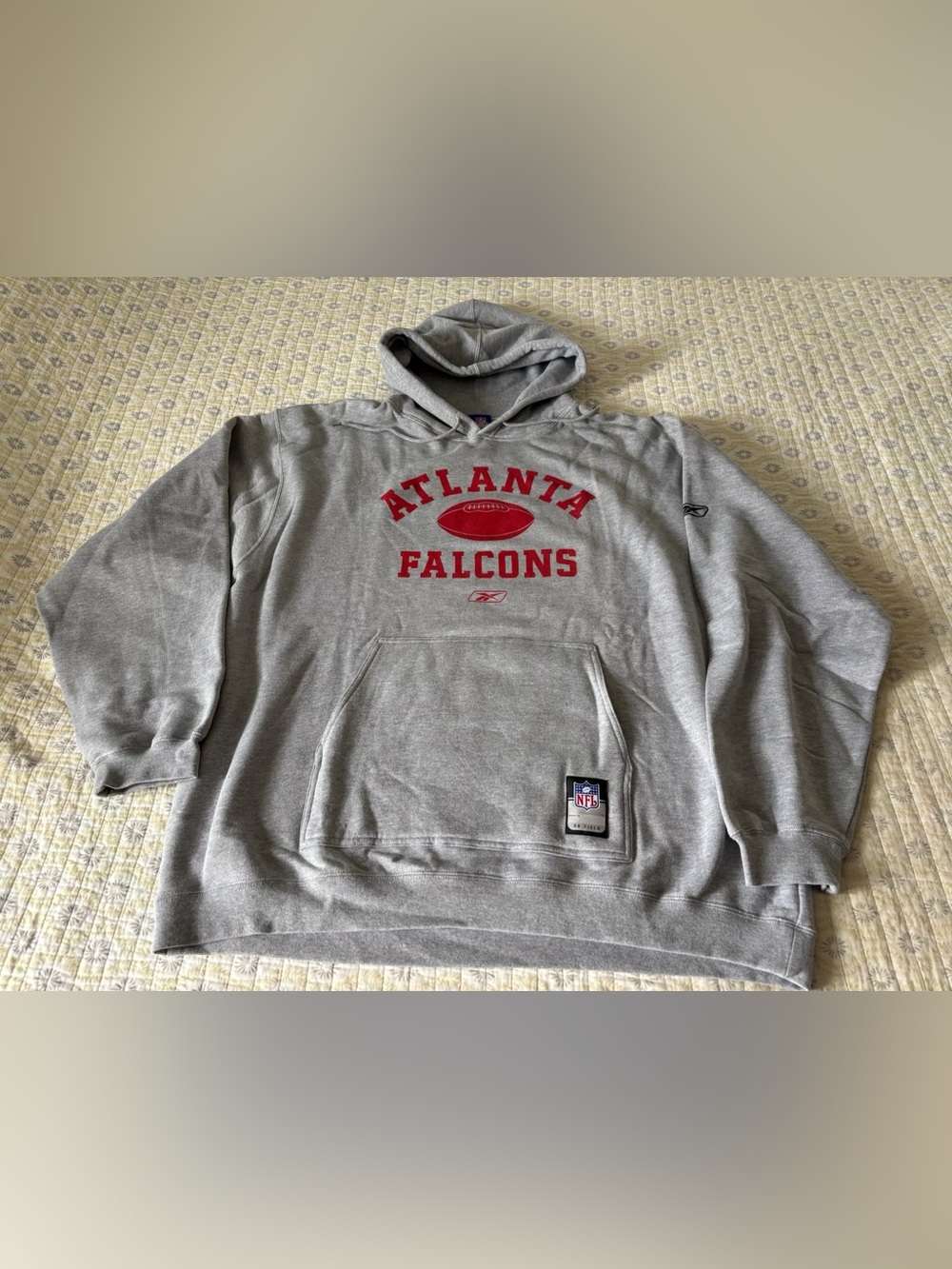 Reebok Gray Atlanta Falcons NFL Hoodie XL NWOT